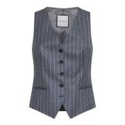 Elegante Wollen Blazer Tagliatore , Gray , Dames