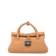 Bruin Amaretto Centauro Leren Tas Zanellato , Brown , Dames