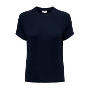 Dames Ronde Hals T-Shirt Jacqueline de Yong , Blue , Dames