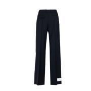 Blauwe Wol Pantalon Erika Cavallini , Blue , Dames