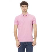 Trendy Polo Shirt met Voor Borduurwerk Baldinini , Pink , Heren