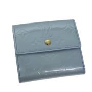 Pre-owned Leather wallets Louis Vuitton Vintage , Blue , Dames