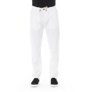 Chino Broek met Koordsluiting Baldinini , White , Heren