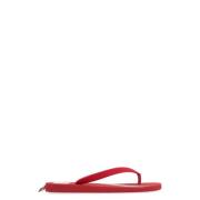 Rubber teenslippers Tricolor Detail Thom Browne , Red , Heren