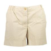 Beige Dames Shorts met Elastische Taille Tommy Hilfiger , Beige , Here...