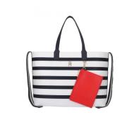 Gestreepte Iconische Tote Tas Tommy Hilfiger , White , Dames