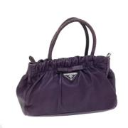 Pre-owned Leather handbags Prada Vintage , Purple , Dames