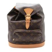 Pre-owned Canvas backpacks Louis Vuitton Vintage , Brown , Dames