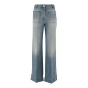 Tinted Blue Wash Stretch Denim Jeans Victoria Beckham , Blue , Dames