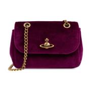 Fluwelen schoudertas Vivienne Westwood , Purple , Dames