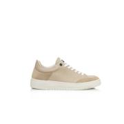 Platform Leren Sneakers Logo Frontaal Cerruti 1881 , Beige , Dames