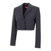 Rookgrijze Blazer met Pijlrevers Diesel , Black , Dames