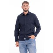 Flex Poplin Overhemd Tommy Hilfiger , Blue , Heren