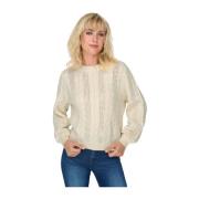 Ruby Crew Neck Sweater Women Only , Beige , Dames