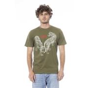 Logo Print Korte Mouw T-shirt Cavalli Class , Green , Heren