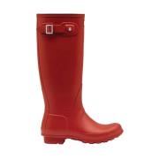 Rode Regenlaars Vrouwen Rubberen Zool Hunter , Red , Dames