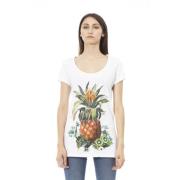 Strandkleding T-shirt Frontprint Achterlogo Just Cavalli , White , Dam...