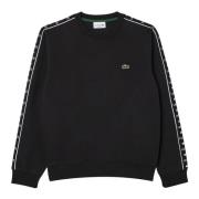 Heren Sweatshirt met Logobanden Lacoste , Black , Heren