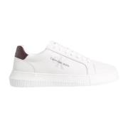 Witte Casual Leren Sneakers Calvin Klein Jeans , White , Heren