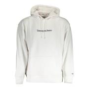 Witte hoodie met rits en logo Tommy Hilfiger , White , Heren