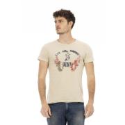 Action T-Shirt Korte Mouw Ronde Hals Trussardi , Beige , Heren