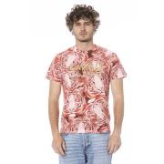 Gedrukt Kort T-shirt Cavalli Class , Red , Heren