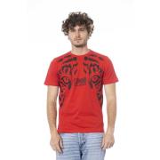 Logo Print Korte Mouw T-shirt Cavalli Class , Red , Heren