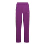 Paarse Jersey Track Pants met Zijstrepen Palm Angels , Purple , Heren