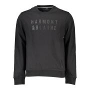 Zwarte Sweatshirt met Lange Mouwen en Logo Print Harmont & Blaine , Bl...