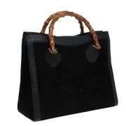 Pre-owned Suede handbags Gucci Vintage , Black , Dames