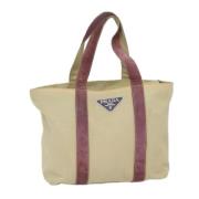 Pre-owned Canvas totes Prada Vintage , Beige , Dames