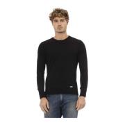 Trendy Lange Mouw Crewneck Sweater Baldinini , Black , Heren