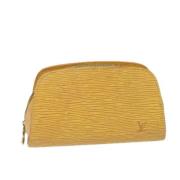 Pre-owned Leather shoulder-bags Louis Vuitton Vintage , Yellow , Dames