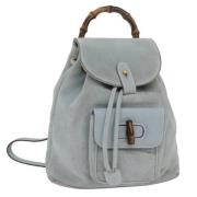 Pre-owned Leather backpacks Gucci Vintage , Blue , Dames