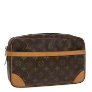 Pre-owned Canvas clutches Louis Vuitton Vintage , Brown , Dames