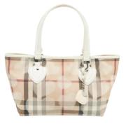 Pre-owned Leather totes Burberry Vintage , White , Dames