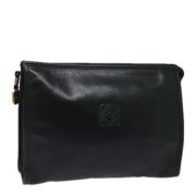 Pre-owned Leather handbags Loewe Pre-owned , Black , Dames