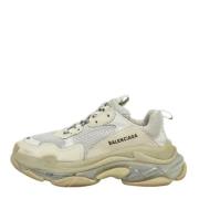 Pre-owned Leather sneakers Balenciaga Vintage , Gray , Dames