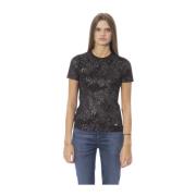 Polka Dot T-Shirt Trend Model Baldinini , Black , Dames