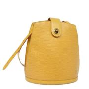 Pre-owned Leather handbags Louis Vuitton Vintage , Yellow , Dames