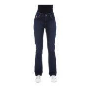 Trendy Regular Jeans met Logo Knoop Baldinini , Blue , Dames