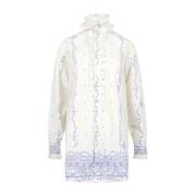 Witte Kantoverhemdjurk Philosophy di Lorenzo Serafini , White , Dames