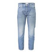 Denim Heren Jeans Blauw Gewassen 5-Zak Calvin Klein , Blue , Heren