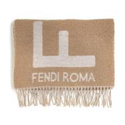 Luxe Sjaal Collectie Fendi , Beige , Dames