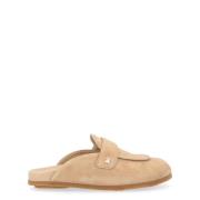 Beige Suède Manly Sabot Schoenen Max Mara , Beige , Dames