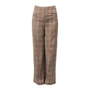 Hoge Taille Wijde Broek Pinko , Brown , Dames