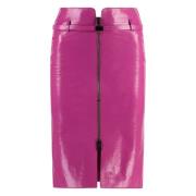 Leren Rok met Zijden Riem Tom Ford , Pink , Dames