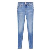 Skinny Denim Jeans met Distressed Details Tommy Hilfiger , Blue , Dame...