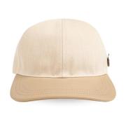 Pet met leren klep Jil Sander , Beige , Heren