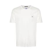 Logo Patch Jersey Crew Neck T-Shirt C.p. Company , White , Heren